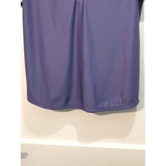 Mondetta Women's Golf Shirt Collared Short Sleeve 1/4 Zipper - Plum Color - Picture 6 of 10